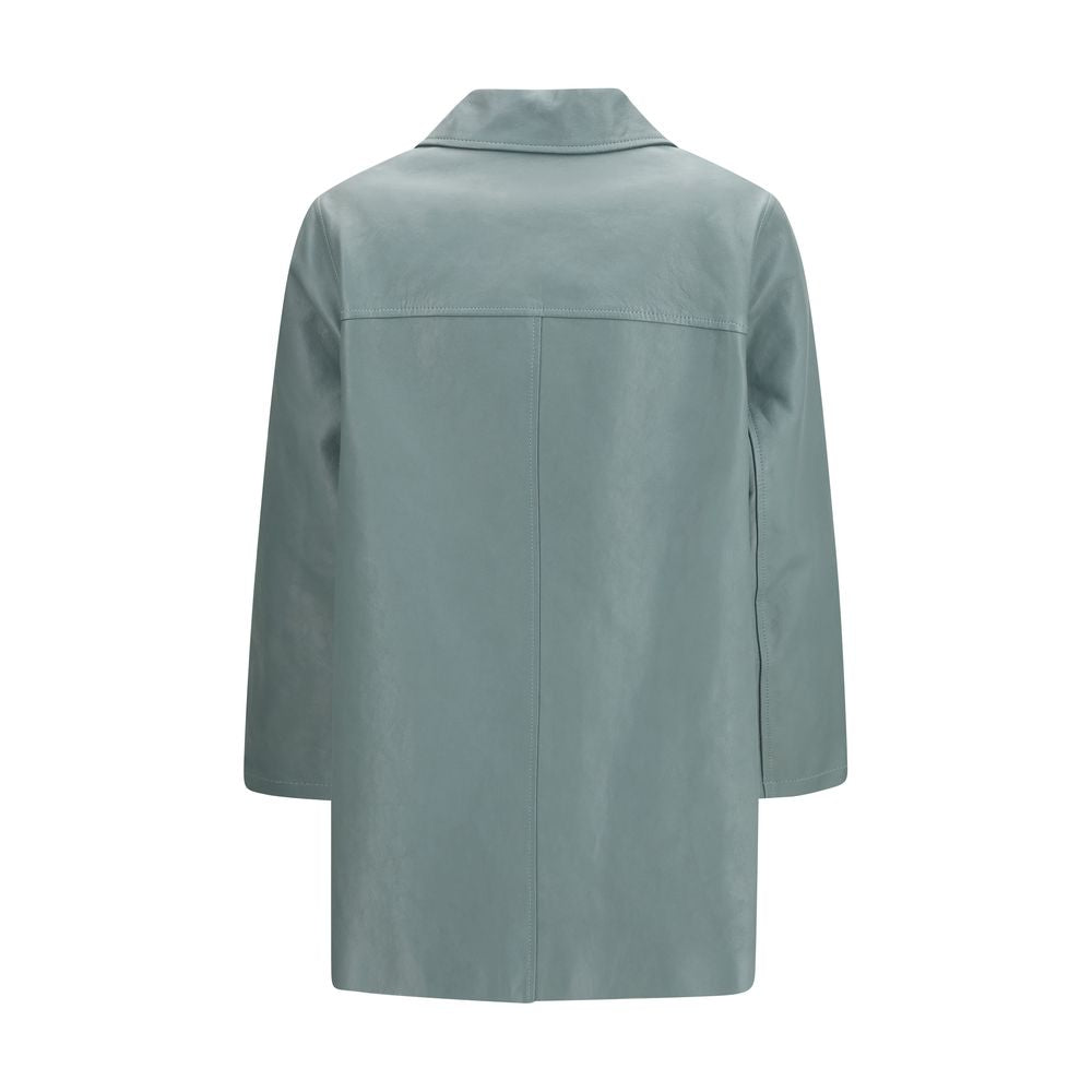 Chloé Blaue Lederjacke
