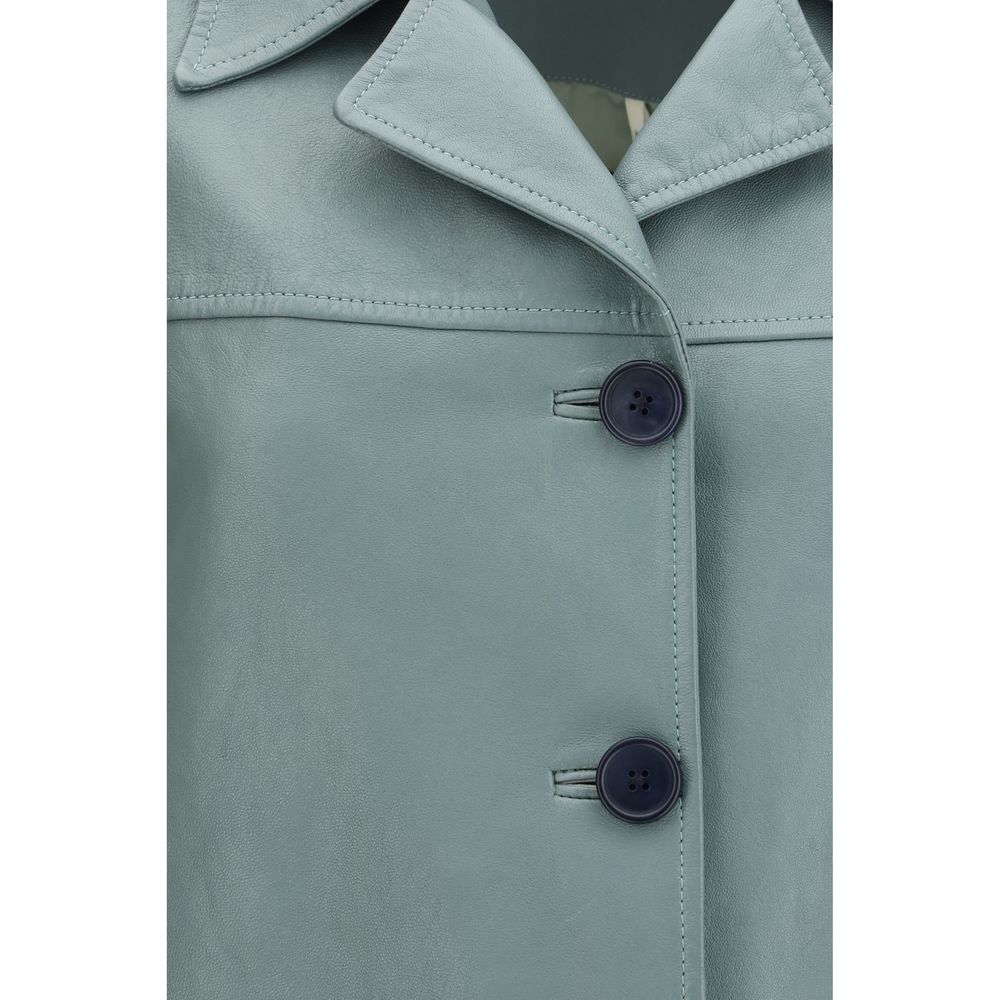 Chloé Blaue Lederjacke