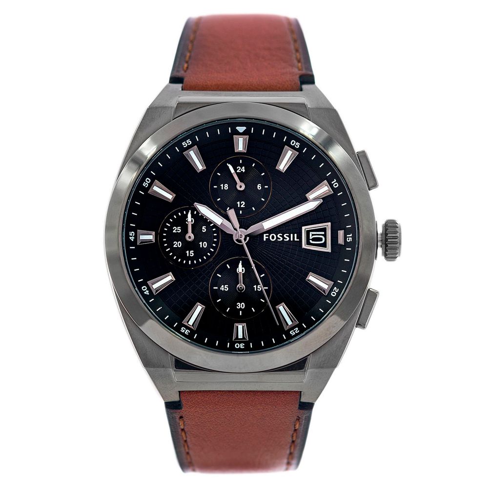 Fossil Braune Lederkleideruhr