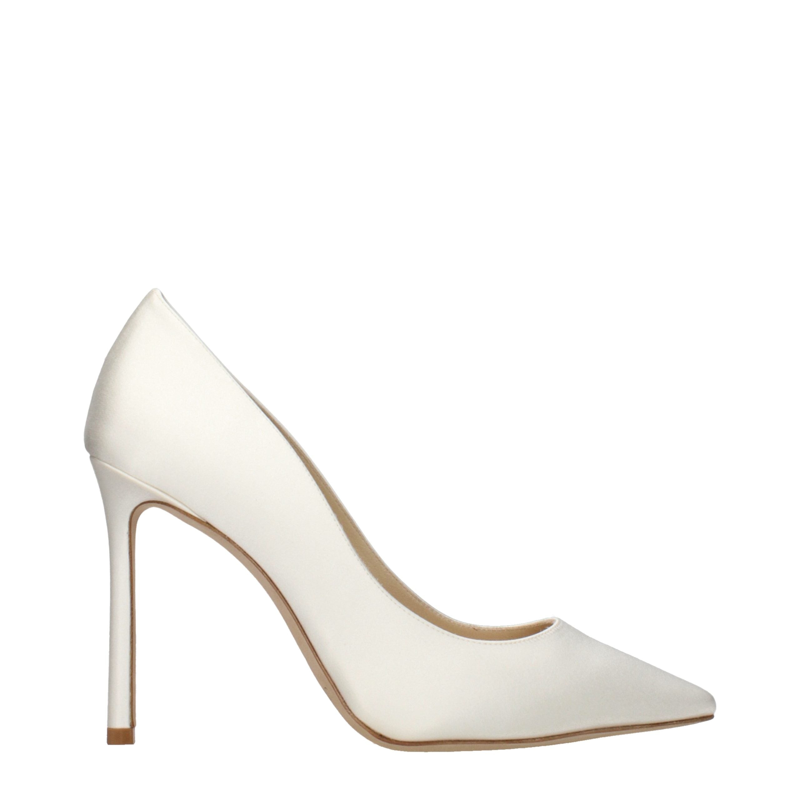 Jimmy Choo Beige Satin Plateau-Pumps