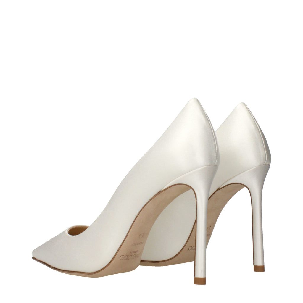 Jimmy Choo Beige Satin Plateau-Pumps