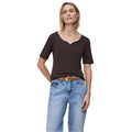 Street One Braunes Baumwoll-Langarm-T-Shirt