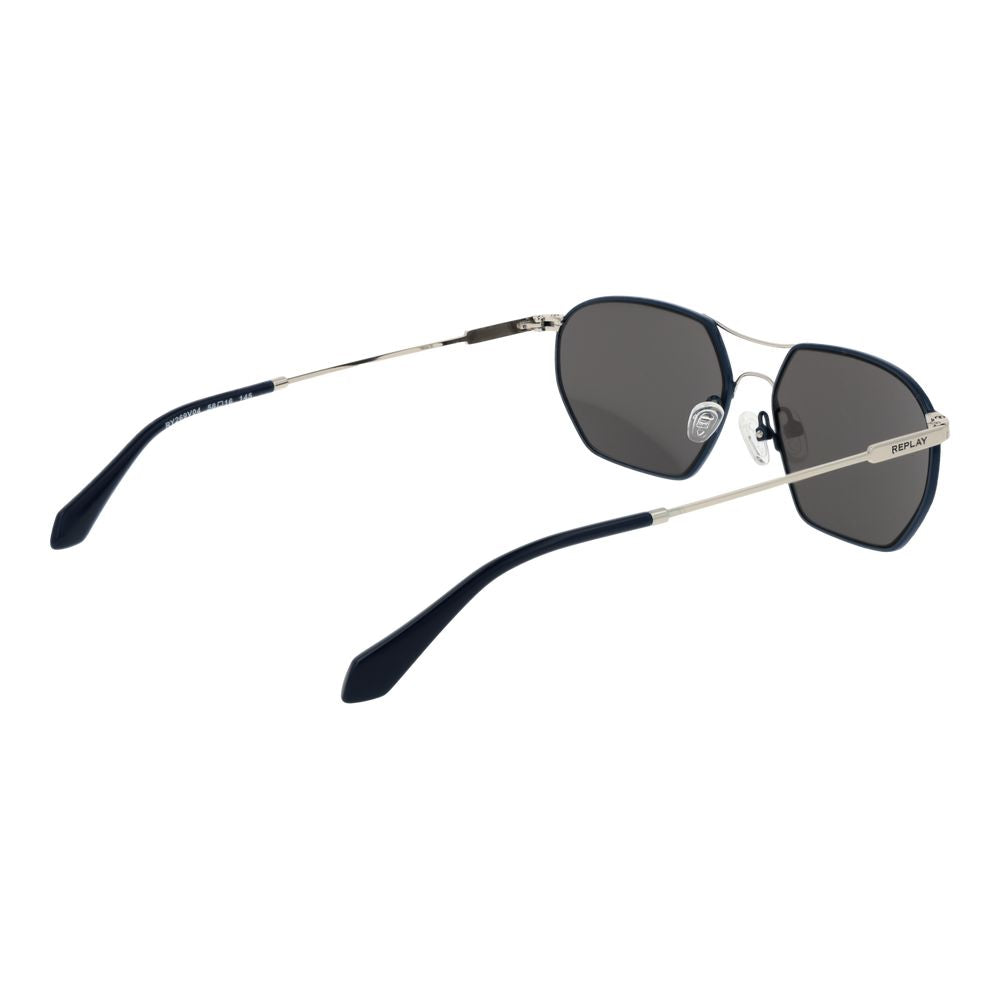 Replay Sonnenbrille aus silbernem Metall