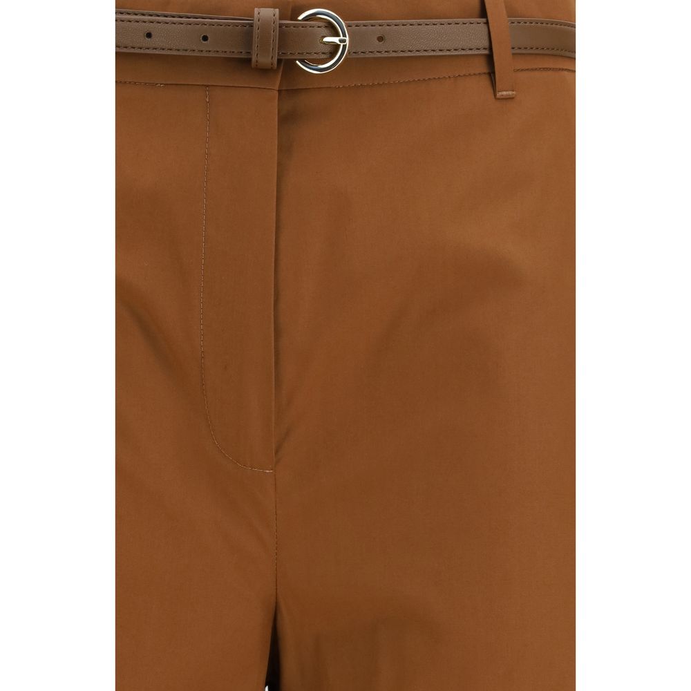 Max Mara Braune Baumwollhose für die Freizeit