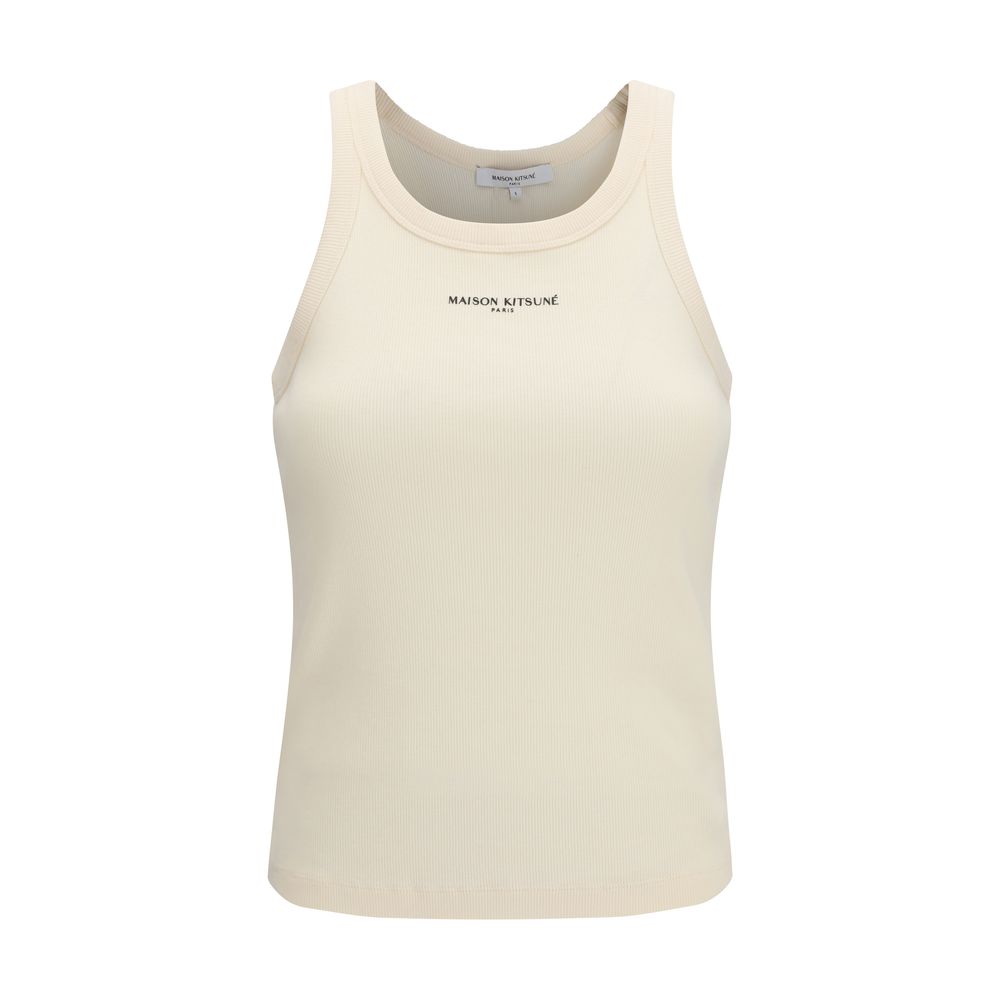 Maison Kitsuné Beige Baumwoll-Trägertop