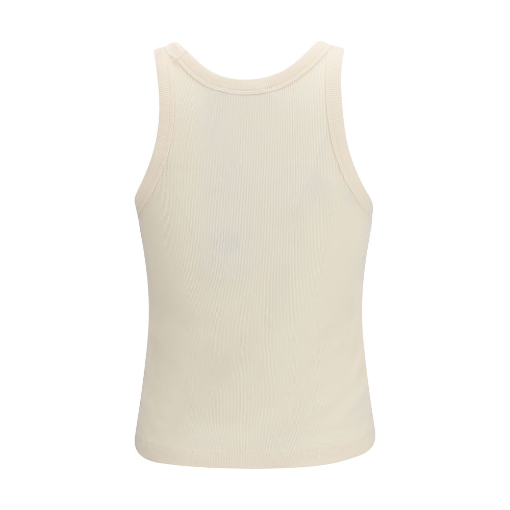 Maison Kitsuné Beige Baumwoll-Trägertop
