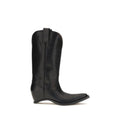 Maison Margiela Schwarze Ankle Boots aus Kalbsleder Bos Taurus