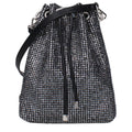 Jimmy Choo Schwarze Satin-Umhängetasche
