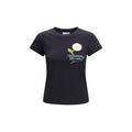 Ganni Schwarzes Baumwoll-T-Shirt