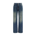 Versace Blue Straight-Leg Cotton Jeans