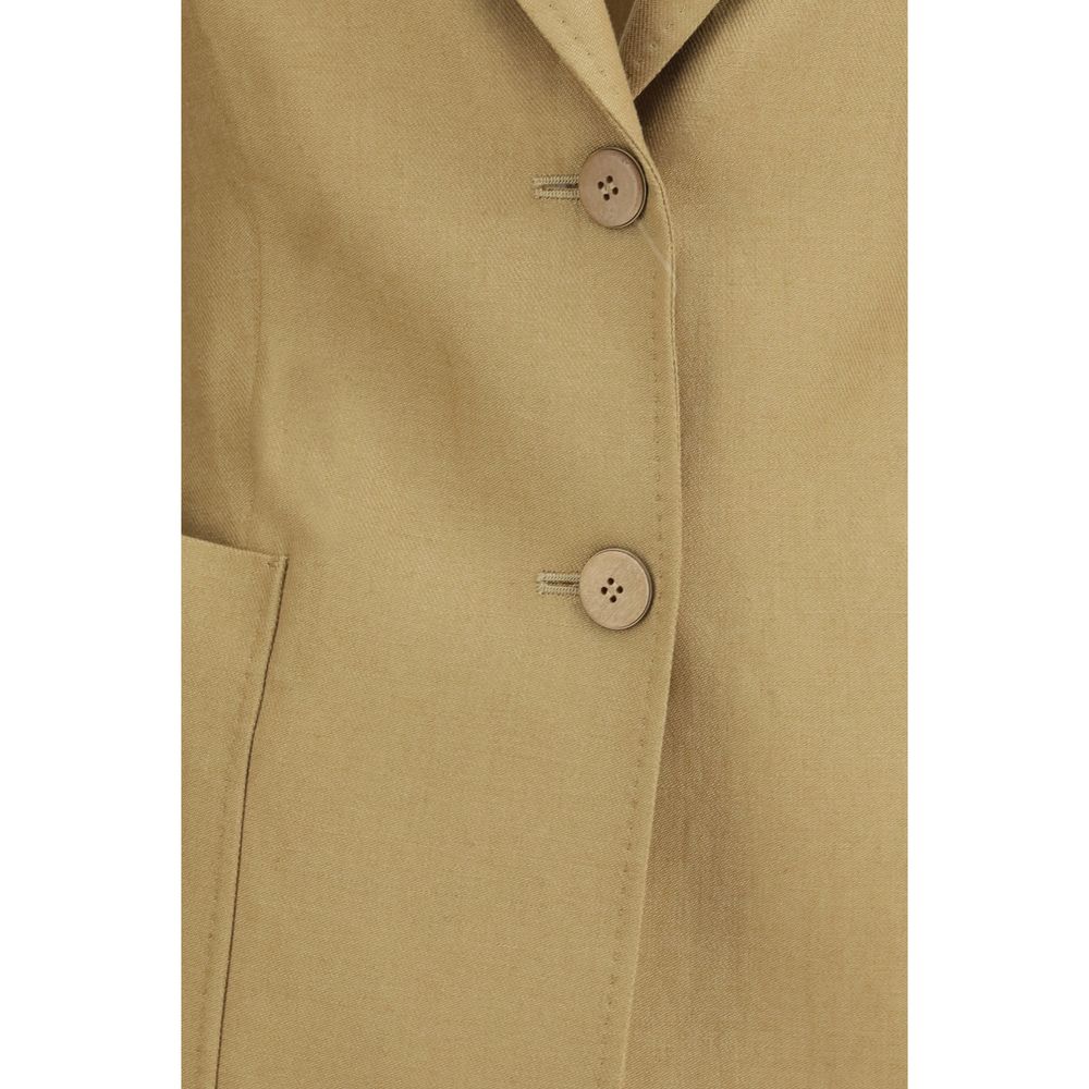 Max Mara Beige Linen Jacket and Coat