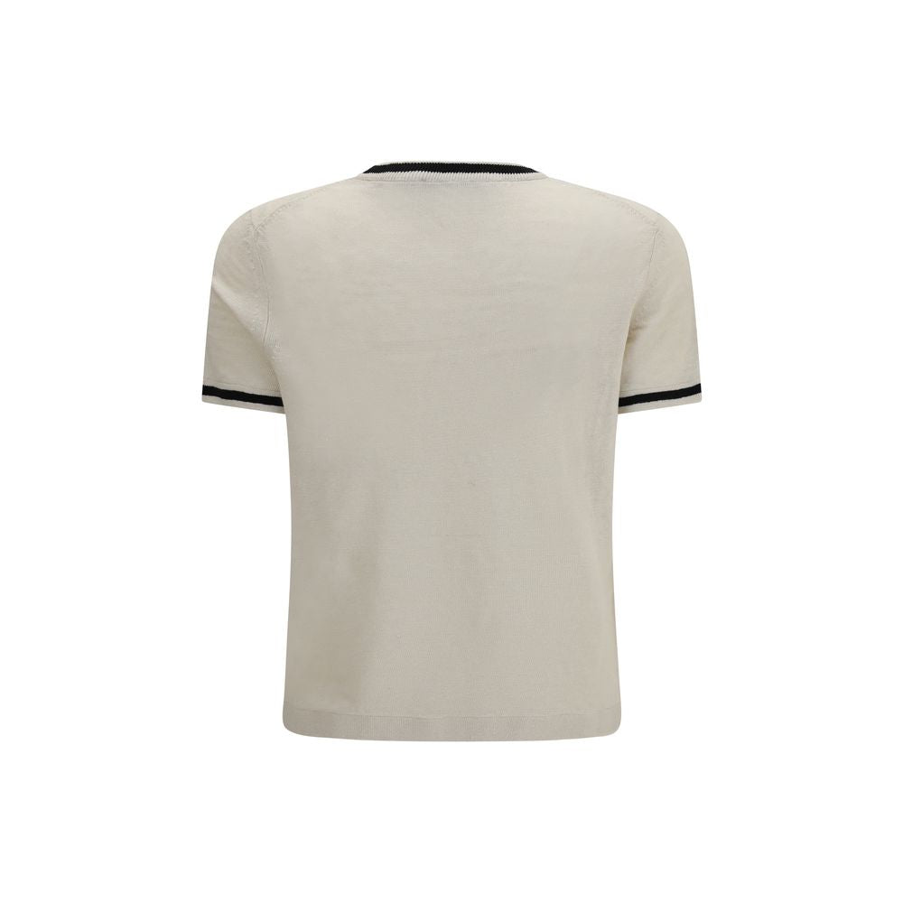 'S Max Mara Beige Leinen-T-Shirt