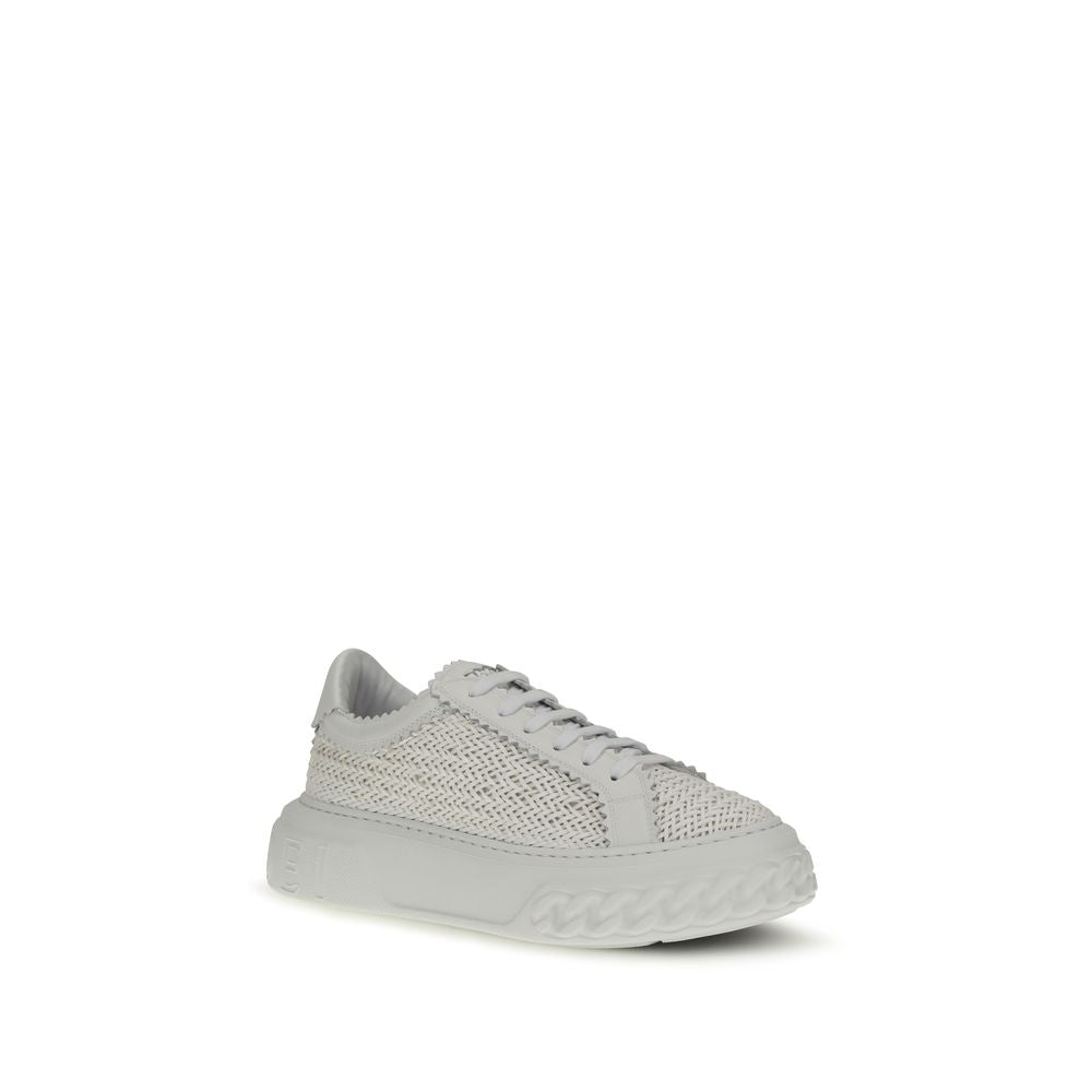 Casadei Weiße Bos Taurus Kalbsleder Chunky Sneaker
