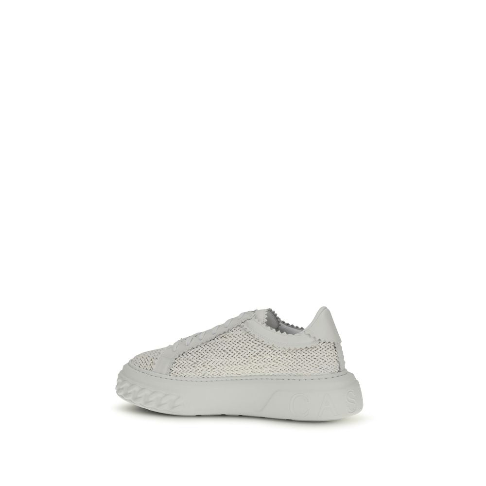 Casadei Weiße Bos Taurus Kalbsleder Chunky Sneaker