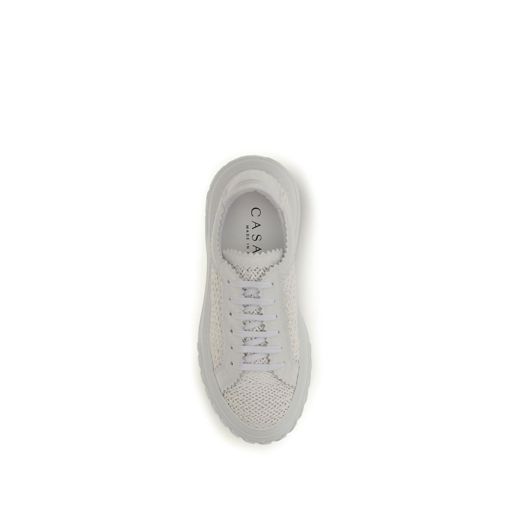Casadei Weiße Bos Taurus Kalbsleder Chunky Sneaker