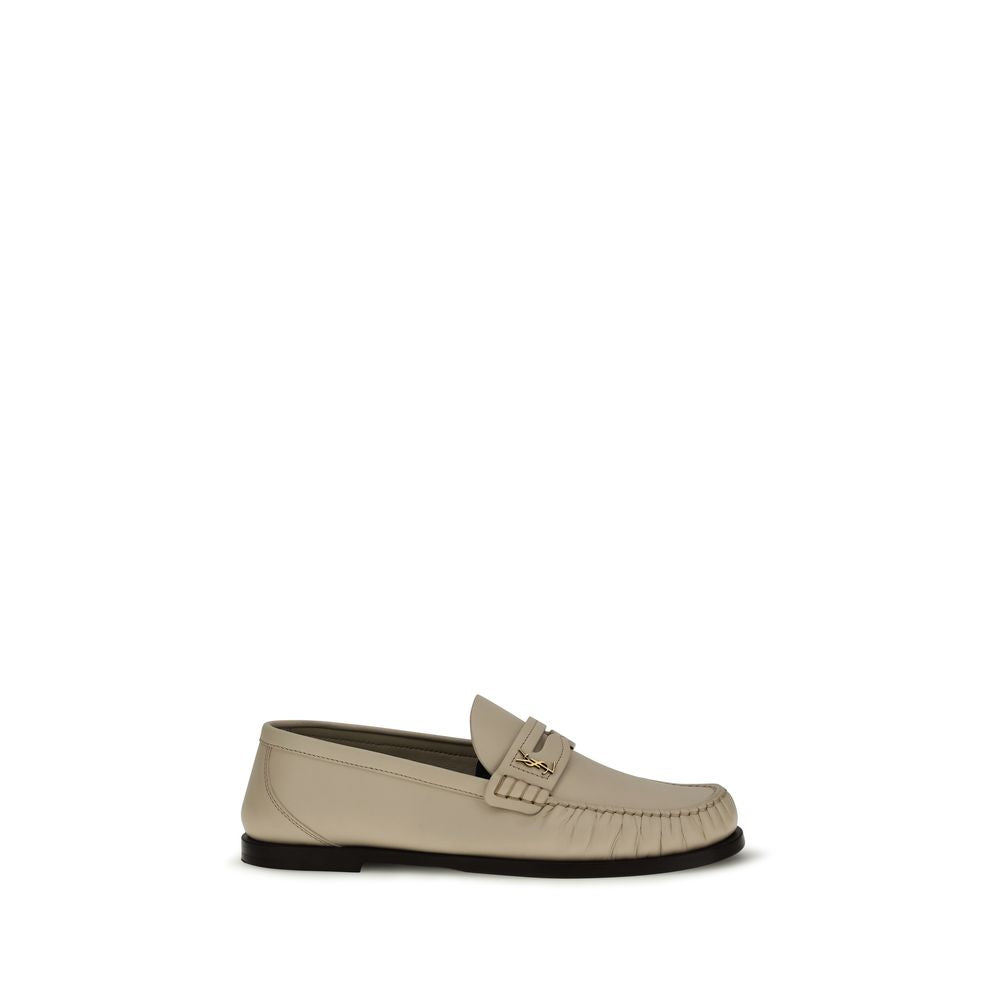 Saint Laurent Beige Kalbsleder Bos Taurus Slipper-Loafer