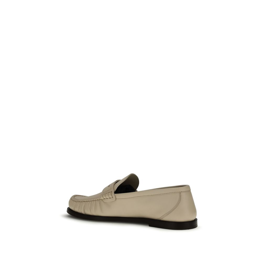 Saint Laurent Beige Kalbsleder Bos Taurus Slipper-Loafer