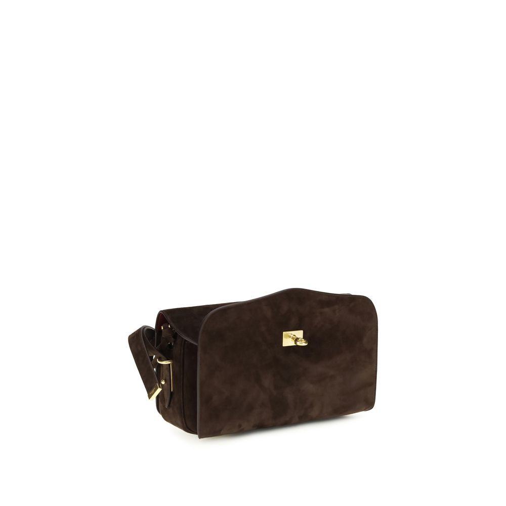 Balenciaga Braune Kalbsleder Bos Taurus Schultertasche