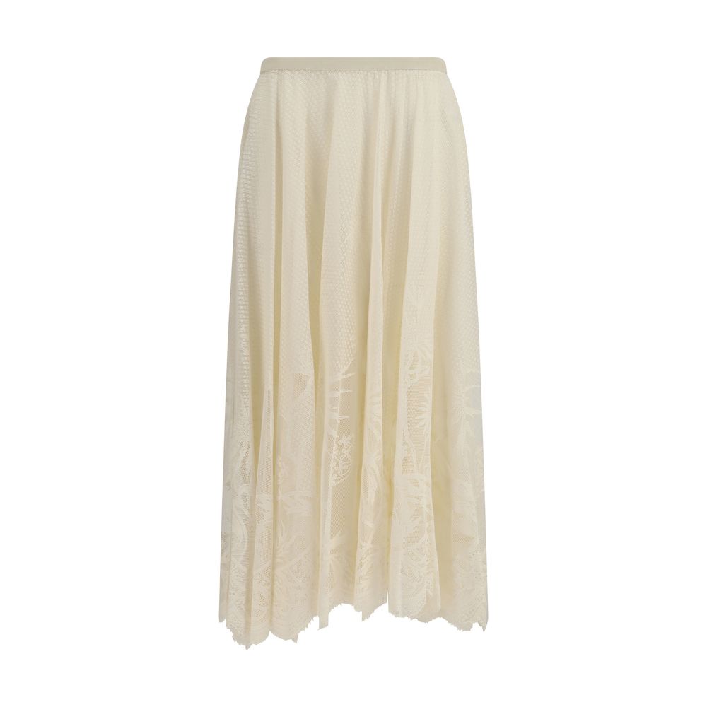 Fabiana Filippi Beige Cotton Maxi Skirt