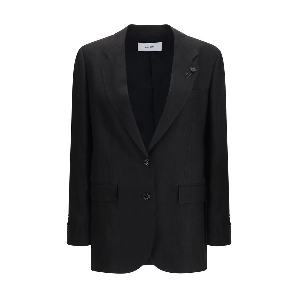 Lardini Schwarzer Leinenblazer