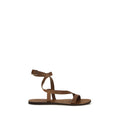 Manebi Braune Kalbsleder-Sandalen Bos Taurus