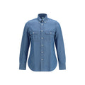Finamore Blue Cotton Shirt