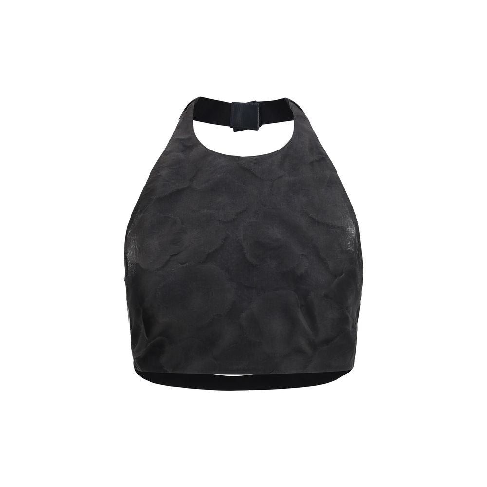 Max Mara Patterned Black Silk Shirt