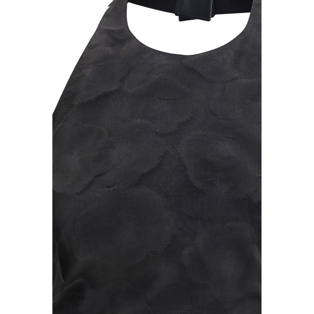 Max Mara Patterned Black Silk Shirt