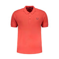 Gianmarco Venturi Rotes Herren-Poloshirt aus Baumwolle