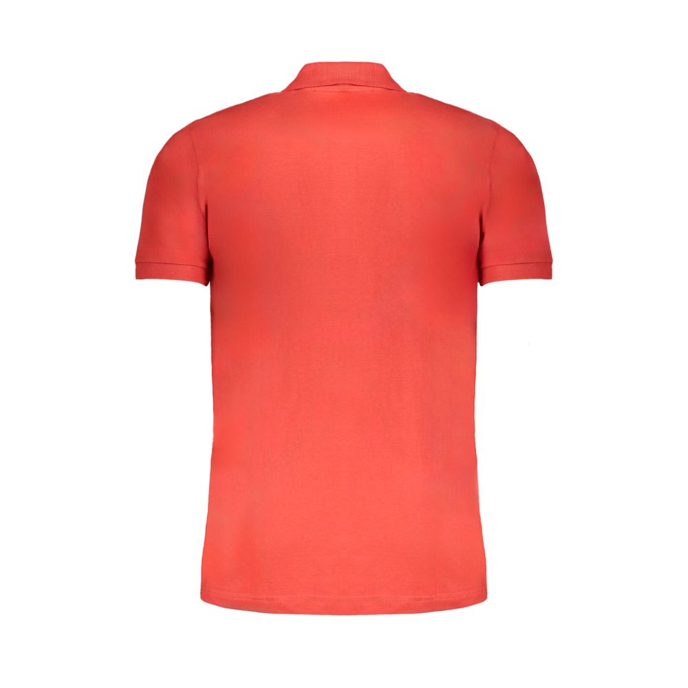 Gianmarco Venturi Rotes Herren-Poloshirt aus Baumwolle