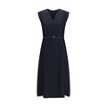 Fabiana Filippi Blue Viscose Maxi Dress