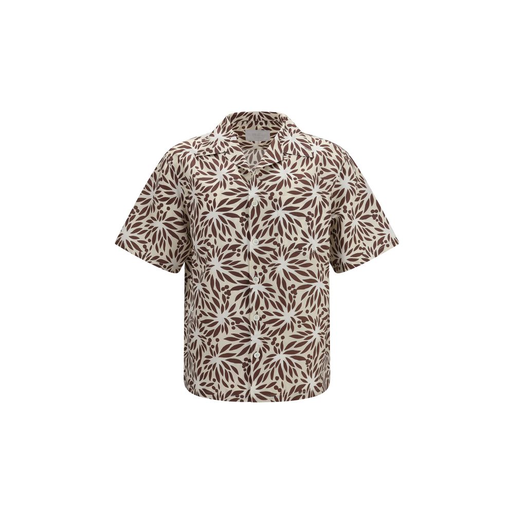 Prada Hemd mit braunem Baumwollmuster