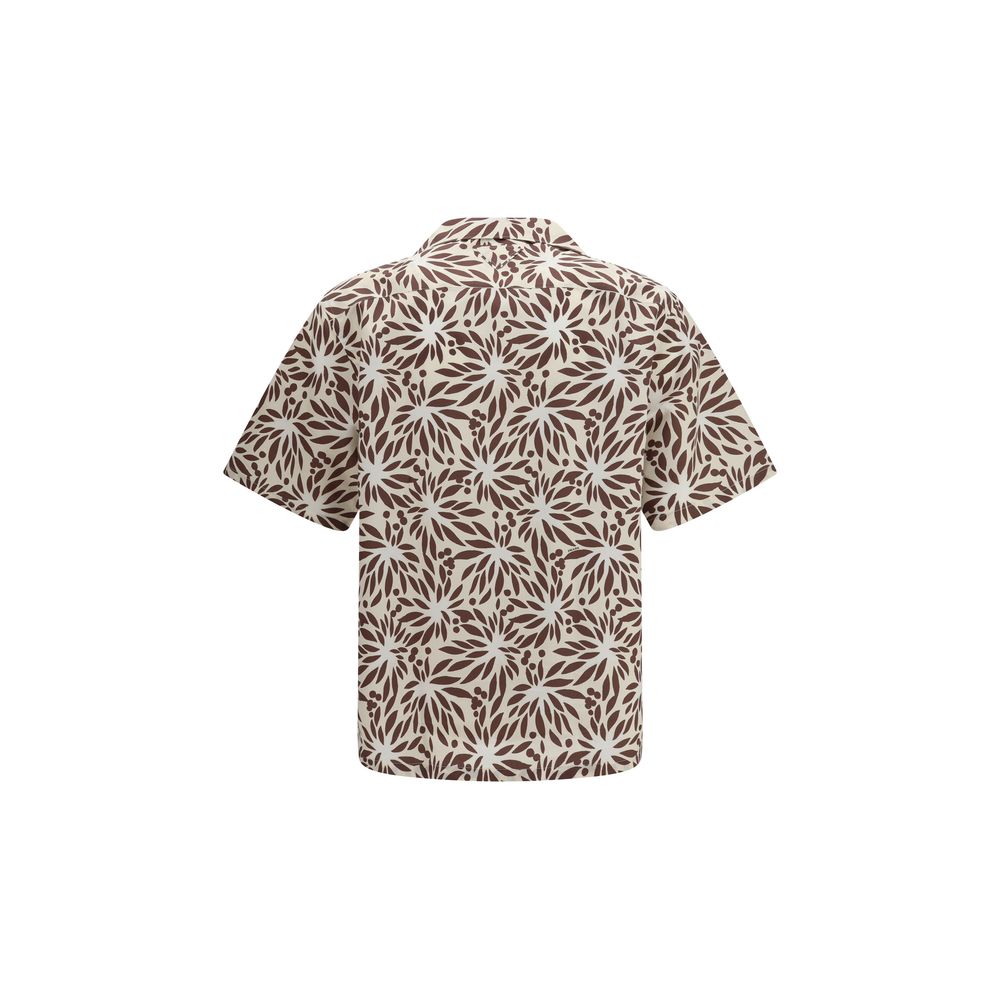 Prada Hemd mit braunem Baumwollmuster