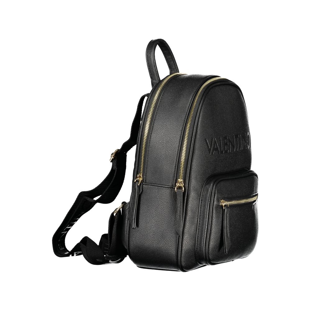 Mario Valentino Women's Black Polyurethane Backpack