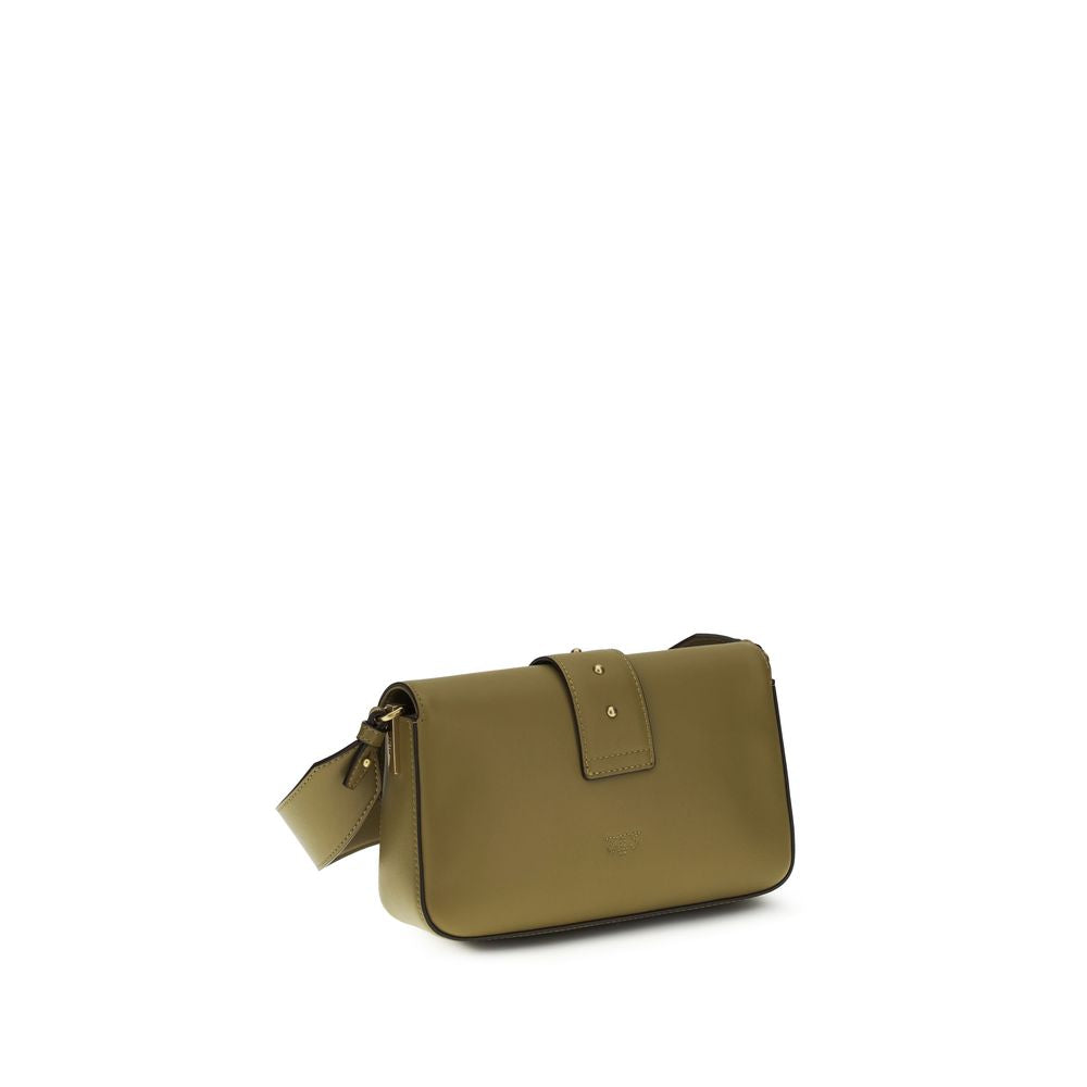 PINKO Bicolor Calf Leather Bos Taurus Schultertasche