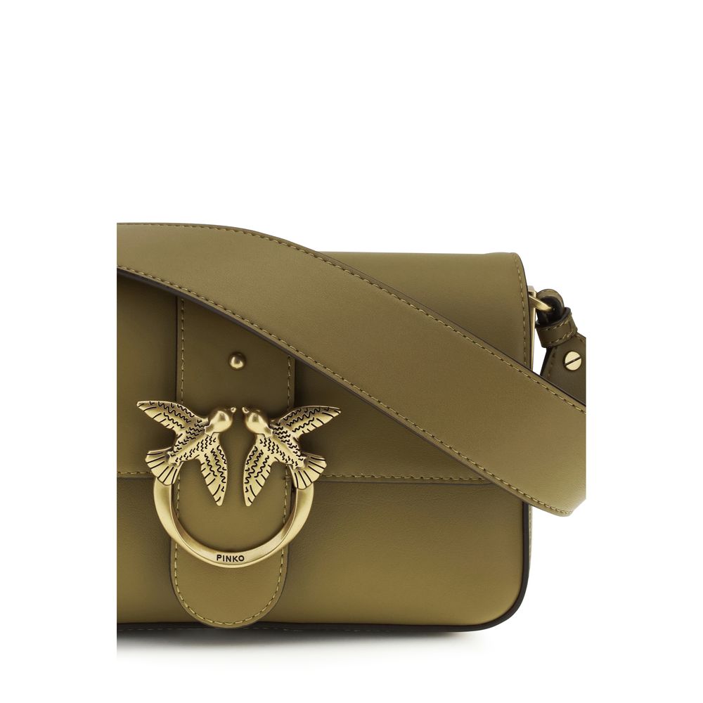 PINKO Bicolor Calf Leather Bos Taurus Schultertasche