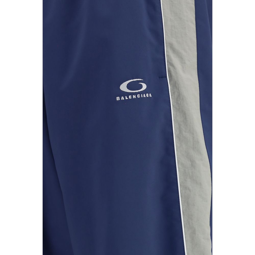 Balenciaga Blue Polyester Jogging Pants (Track Pants)
