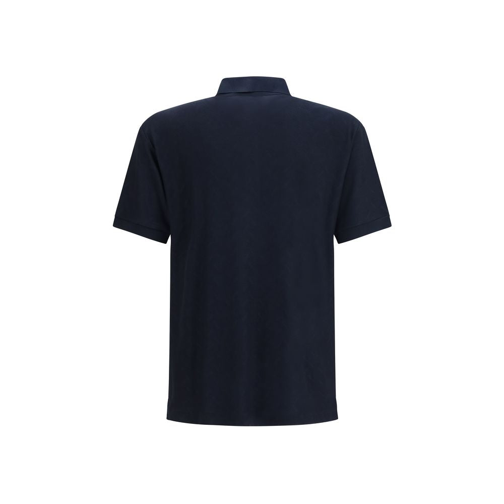 Giorgio Armani Blaues Poloshirt aus Viskose