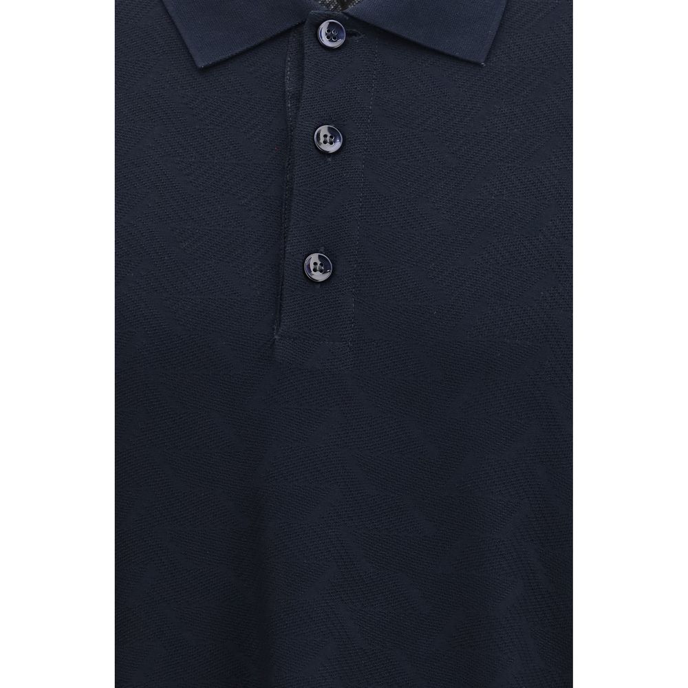 Giorgio Armani Blaues Poloshirt aus Viskose