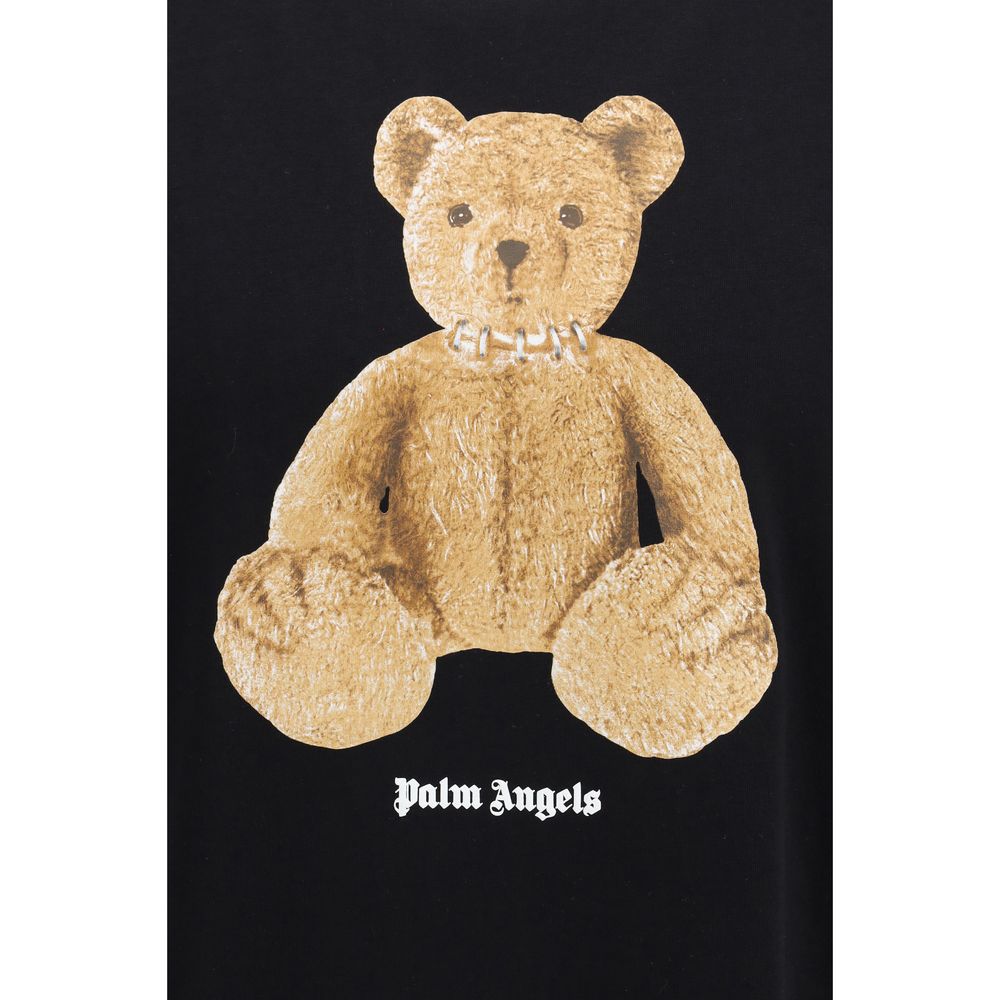 Palm Angels Schwarzes Baumwoll-T-Shirt