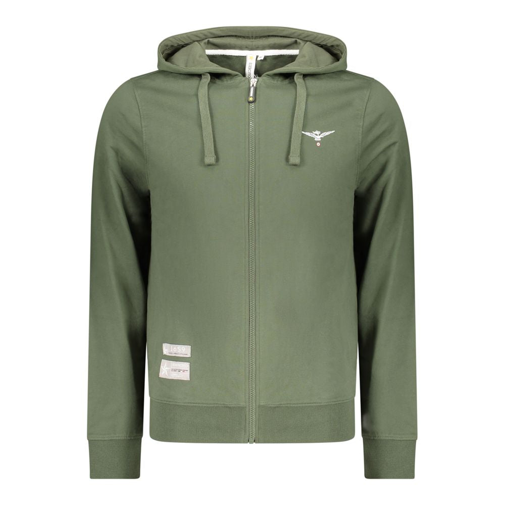 Accademia Militare Verde Baumwoll-Kapuzenpullover für Herren