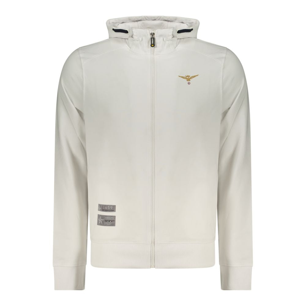 Accademia Militare Men's White Cotton Hoodie