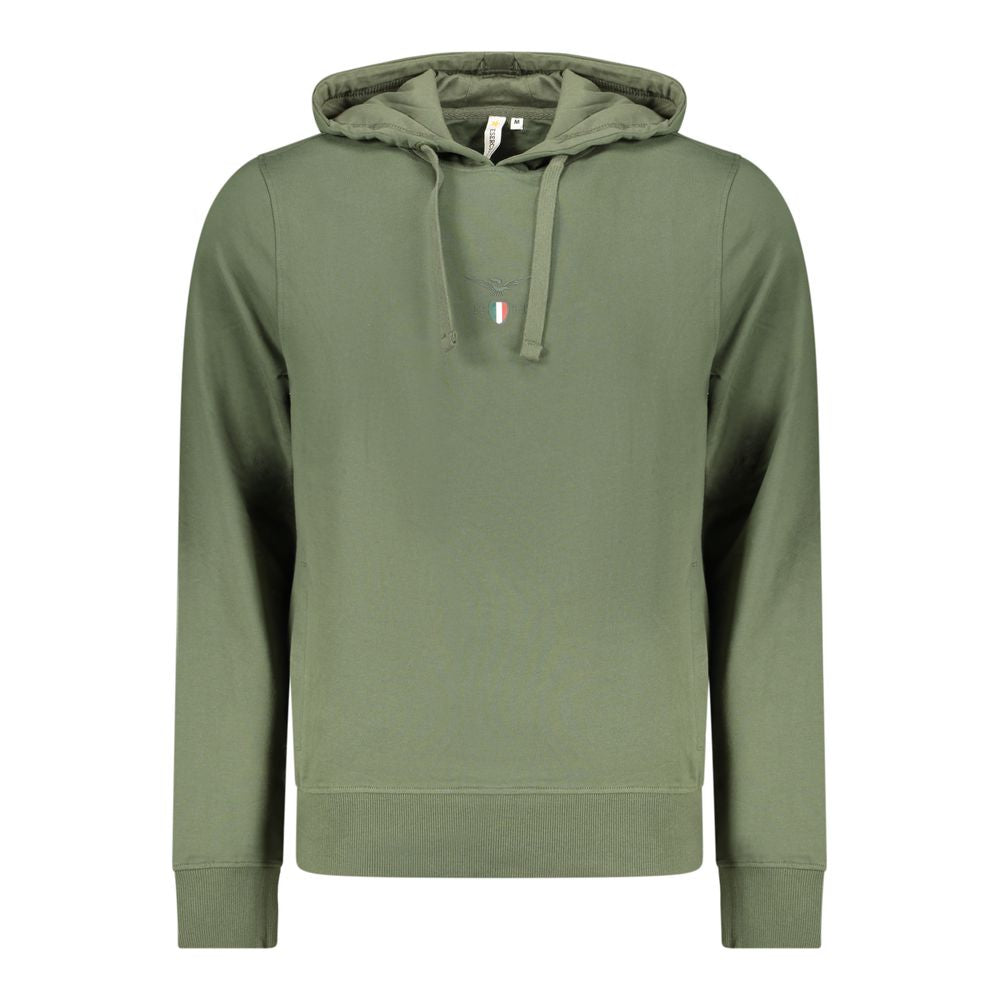Accademia Militare Green Cotton Hoodie for Men