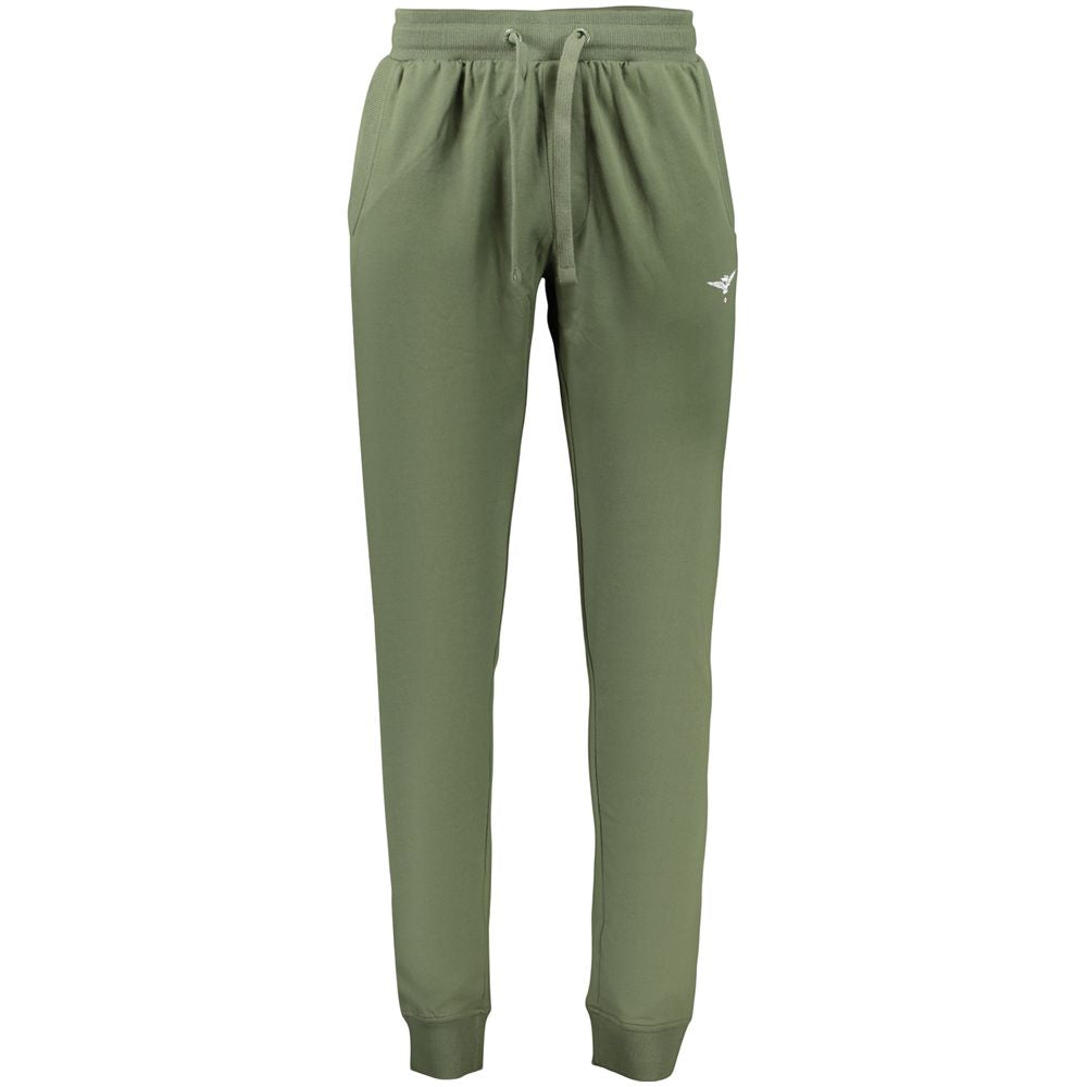 Accademia Militare Men's Green Cotton Trousers