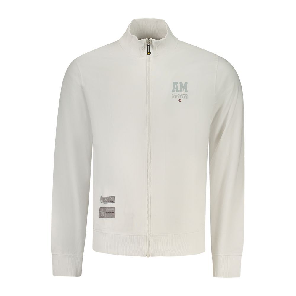 Accademia Militare Weißes Herren-Sweatshirt aus Baumwolle
