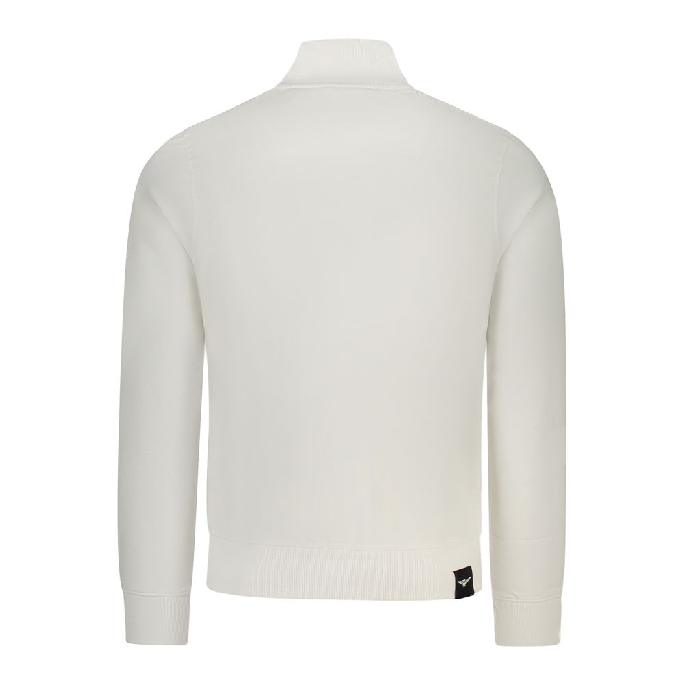 Accademia Militare Weißes Herren-Sweatshirt aus Baumwolle