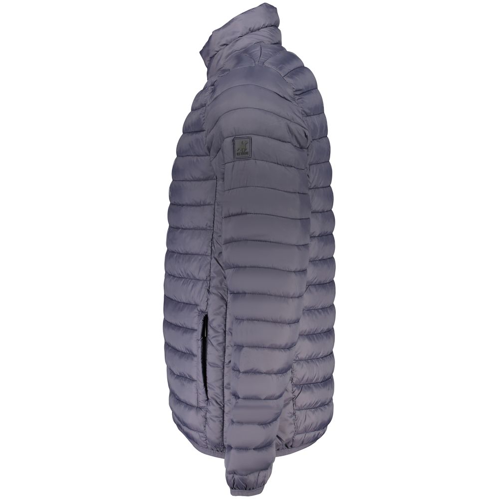 U.S. Grand Blaue Polyester-Jacke in voller Länge