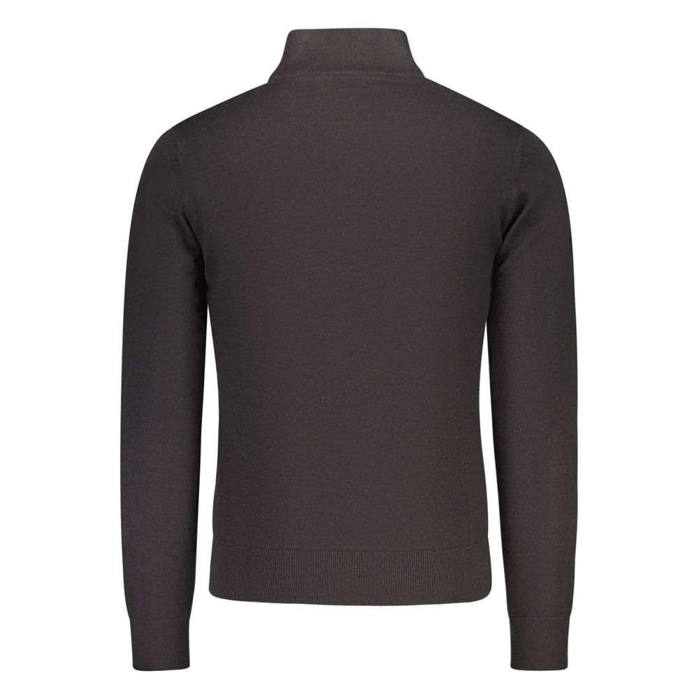 U.S. Grand Schwarzer Herren-Cardigan aus Baumwolle