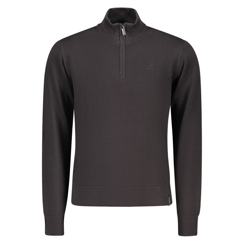 U.S. Grand Men's Black Cotton Sweater