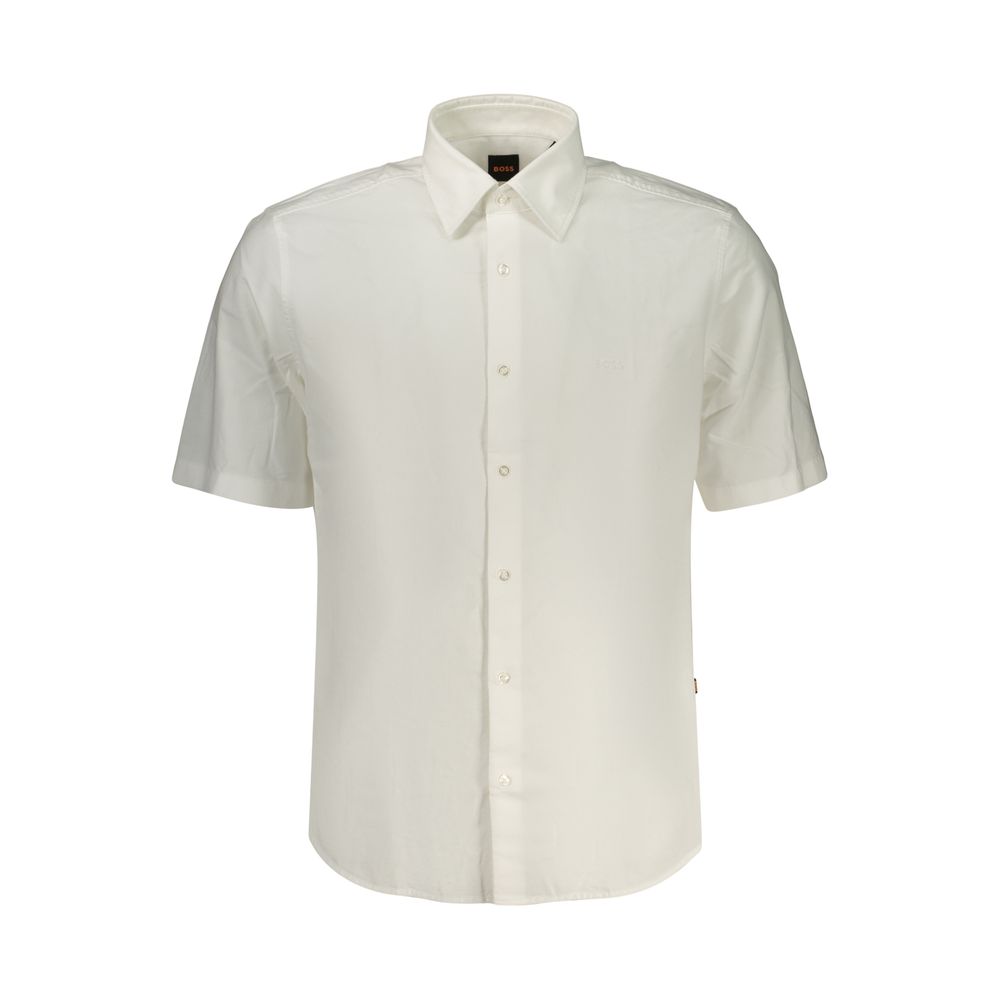 Hugo Boss Men's Bianco Cotton Shirt